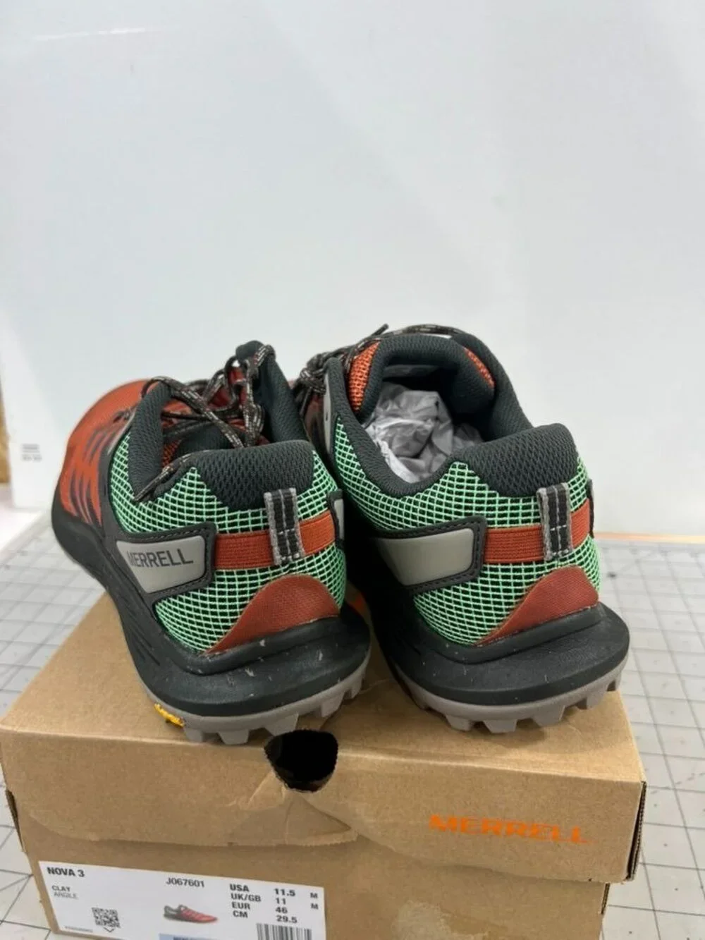 Merrell Nova 3 Trail Running Shoes Men's Sz. 11.5 Clay J067601 New - Picture 4 of 7